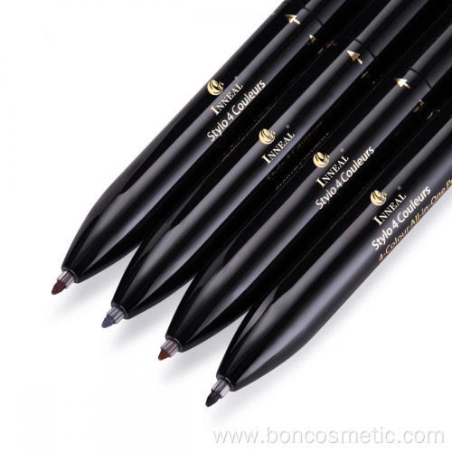 Waterproof Rotatable Pressed 4 in 1 Eyebrow Pencil